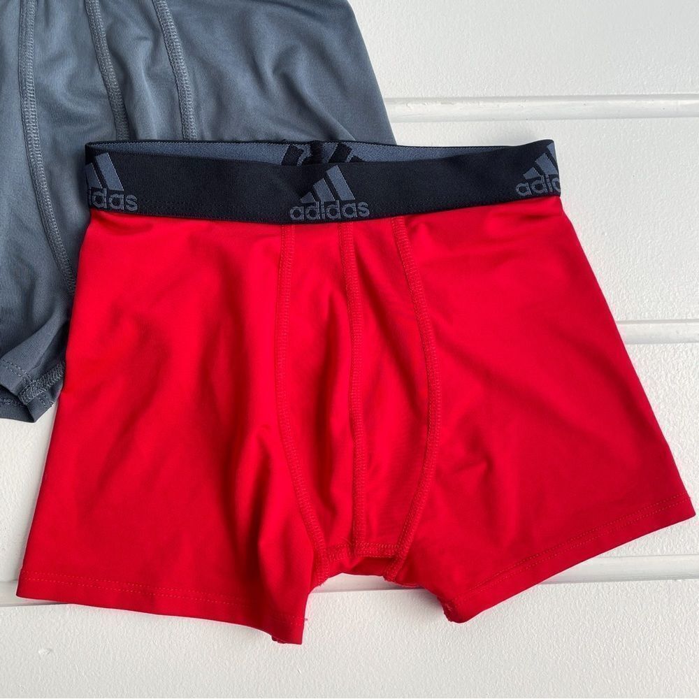 Adidas Kids-Boy's Performance Boxer Briefs Underwear (3-Pack) Size Medium - Picture 3 of 7